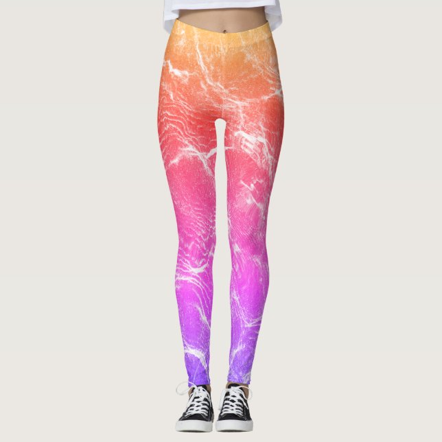 Lebhaftes Spektrum: neuer mehrfarbiger Mode-Stil Leggings (Vorderseite)