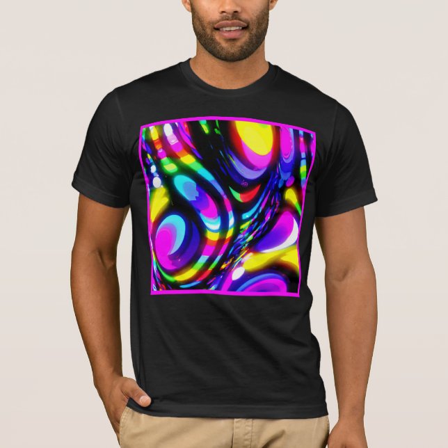 Lebhaftes Spiral Fantasy Pattern T-Shirt (Vorderseite)