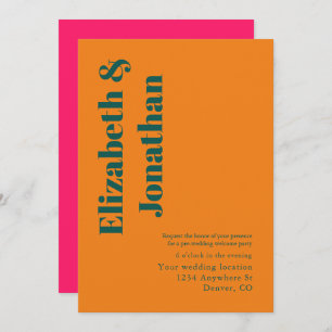 Lebhaftes Sunrise Mix & Match Wedding Welcome Part Einladung