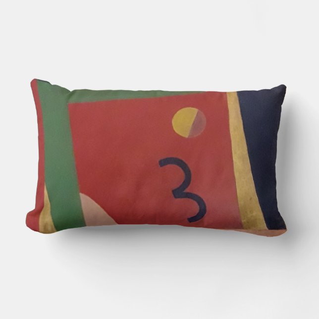 Lebhaftes Suprematist-Französisches Kissen von Can (Vorderseite)