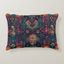 Lebhaftes Tapestry Mandala Accent Pillow