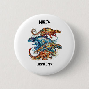 Lebhaftes Totem der Stammesechse Button