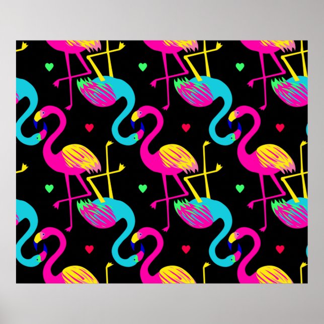 Lebhaftes tropisches, exotisches hawaiianisches na poster (Vorne)