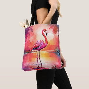 Lebhaftes tropisches Flamingo-Glühdesign