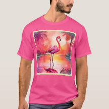 Lebhaftes tropisches Flamingo-Glühdesign