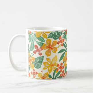 Lebhaftes tropisches Muster Kaffeetasse