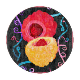 Lebhaftes tropisches Neon Fruit Design Schneidebrett