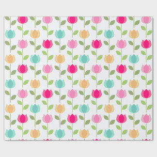 Lebhaftes Tulip Blooms Wrapping Paper Geschenkpapier