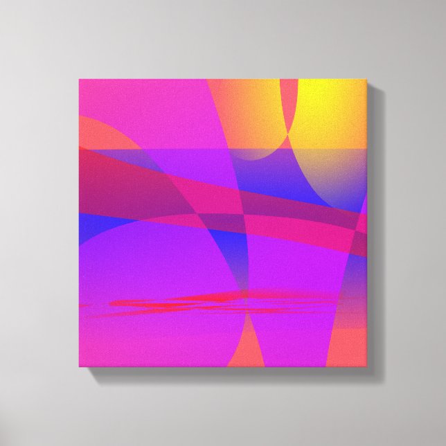 Lebhaftes und farbiges geometrisches Design Leinwanddruck (Vorderseite)