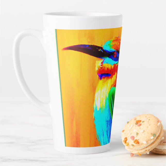 Lebhaftes und fröhliches Rainbow-Bird-Malerei. Jet Milchtasse (Beispiel)