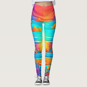 Lebhaftes Unterwasser-Sonnenuntergang Leggings