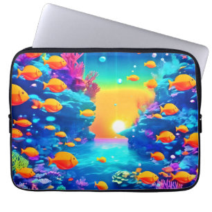 Lebhaftes Unterwasserparadies gefunden Laptopschutzhülle