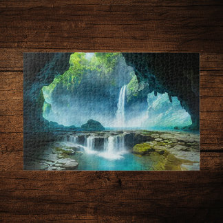Lebhaftes Wasserfall-Puzzle Puzzle