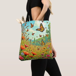 Lebhaftes Wildblume Butterfly Joy Design