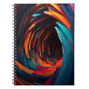 Lebhaftes Wirbles Spiral Tunnel Notebook Notizblock