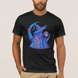 Lebhaftes Witch & Blue Moon Halloween T-Shirt