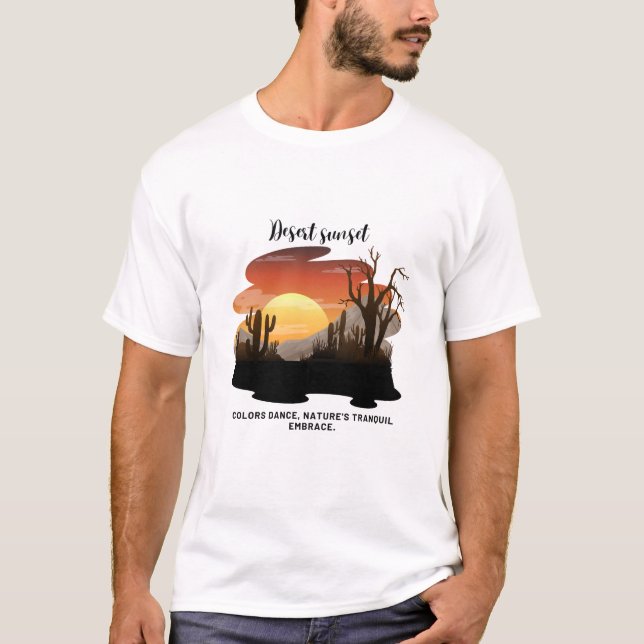 Lebhaftes WüstenSunset-T-Shirt für Männer T-Shirt (Vorderseite)
