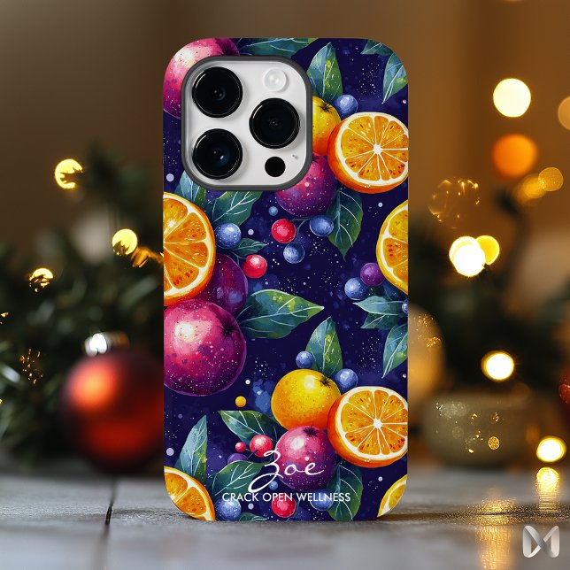 Lebhaftes Zitrus- und Berry-Fruchtmuster auf der M Case-Mate iPhone Hülle (Von Creator hochgeladen)