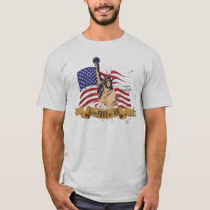 Lebhaftfreies oder die Freiheits-amerikanische T-Shirt