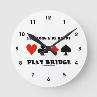 Lebhaftlanges u. ist glückliche Spiel-Brücke (vier Runde Wanduhr
