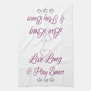 Lebhaftlanges und Spiel Bunco Handtuch