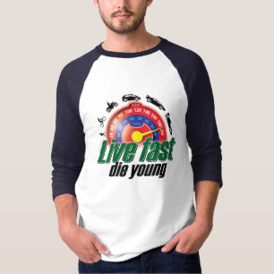 Lebhaftschnelles die Junge T-Shirt