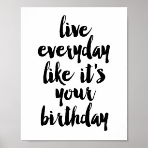 Lebhafttägliches wie es ist Ihr Geburtstag Poster