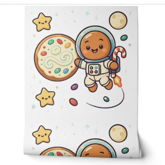 Lebkuchen-Astronaut-Weihnachten Süße Raumdekoratio Tapete