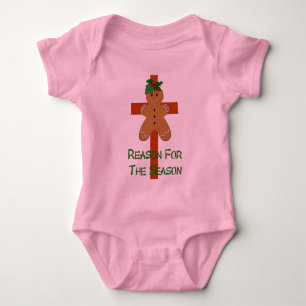 Lebkuchen auf einem Kreuz Baby Strampler