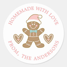 Lebkuchen aus Liebe Weihnachten Runder Aufkleber