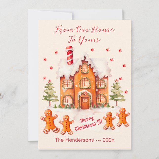 Lebkuchen aus unserer Weihnachtskarte Feiertagskarte (Vorderseite)
