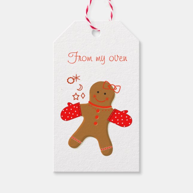 Lebkuchen Bäckerei Giro mit Oven Mitten Geschenkanhänger (Vorderseite)