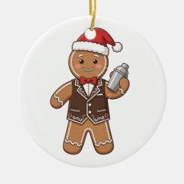 Lebkuchen-Barista-Weihnachten 2026 Holiday Kaffee Keramik Ornament