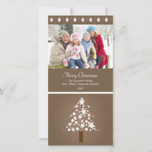 Lebkuchen-Baum-Fotokarte (Taupe) Feiertagskarte