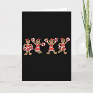 Lebkuchen-Cheerleader-Team Cheerleading Weihnachte Karte