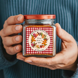 Lebkuchen Citrus Cookie Gewürz Handgefertigte Weih Quadratischer Aufkleber