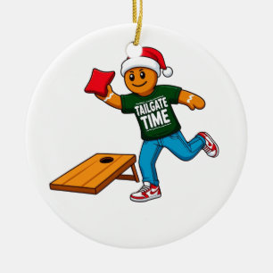 Lebkuchen Cornhole Weihnachten Sport Urlaub Keramik Ornament