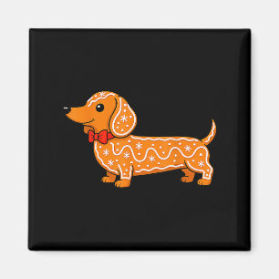 Lebkuchen-Dackel-Weihnachten-Süßer-Wiener-Hund Magnet