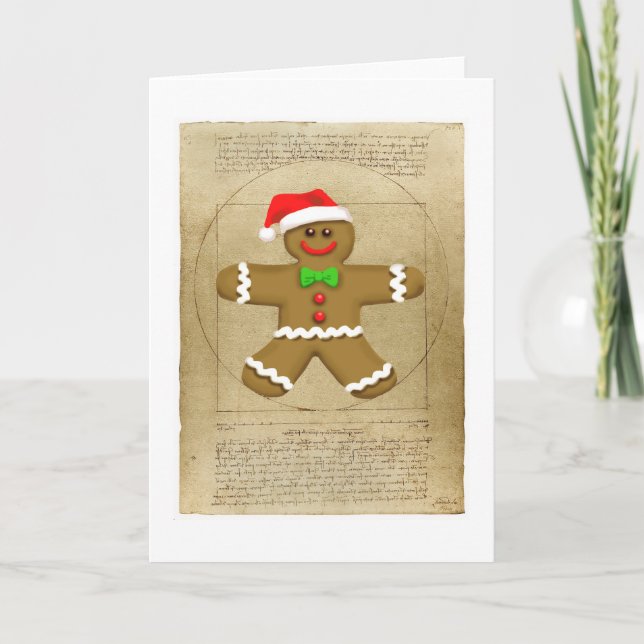 Lebkuchen DaVinci Grußkarte Feiertagskarte (Vorderseite)