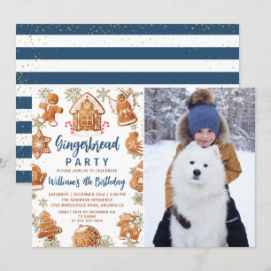 Lebkuchen Dekorieren Urlaub Geburtstags-Foto Einladung