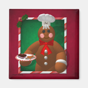 Lebkuchen-Familie: Kleiner Bäcker Magnet