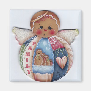 Lebkuchen-Familien-Engels-Magnet Magnet