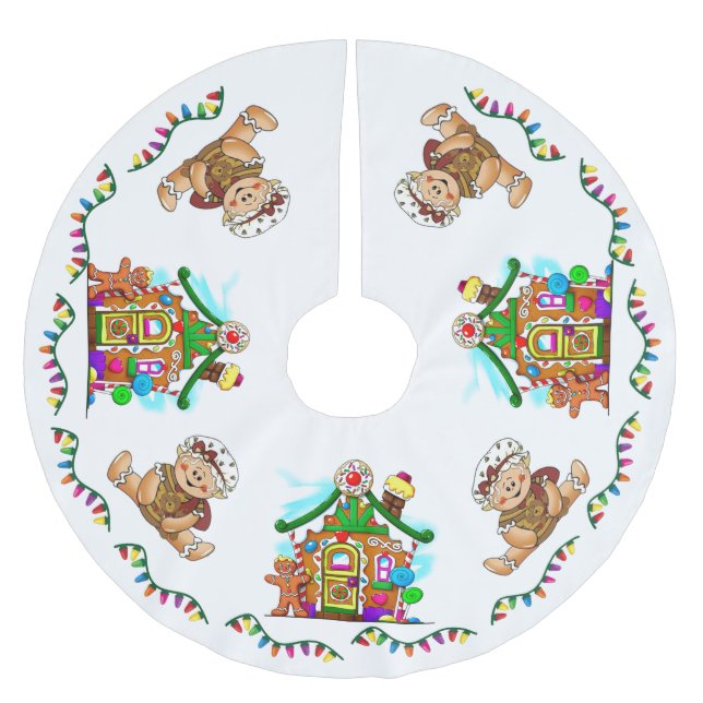 "LEBKUCHEN-FEIERTAG " POLYESTER WEIHNACHTSBAUMDECKE (Vorderseite)