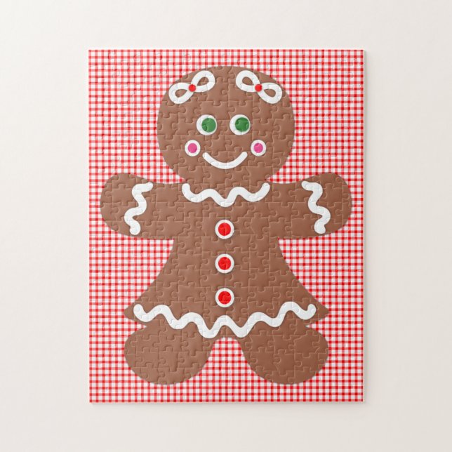 Lebkuchen-Feiertags-Mädchen Puzzle (Vertikal)