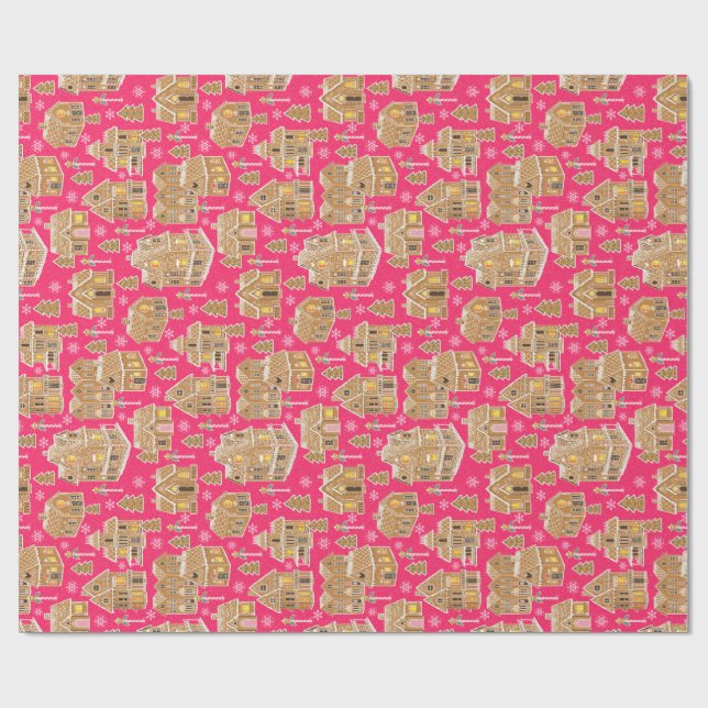 Lebkuchen-Feriendorf Geschenkpapier (Flach)