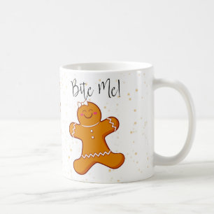 Lebkuchen-Frau, beißen mich Feiertags-Tasse Tasse