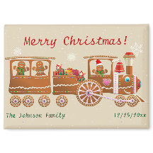 Lebkuchen Frohe Weihnachten Express Zug Cartoon