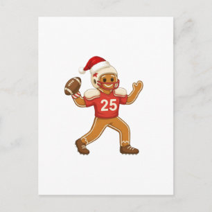 Lebkuchen-Fußball-Weihnachten 2026 Feiertags-Sport Feiertagspostkarte