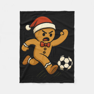Lebkuchen-Fußballspieler Lustiges Weihnachten Kind Fleecedecke
