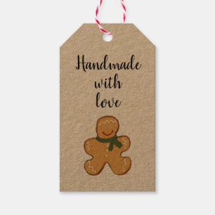 Lebkuchen Handgemacht mit Liebe Geschenk-Anhänger Geschenkanhänger
